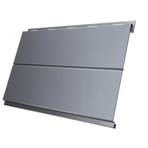 Сайдинг металлический Вертикаль 0,2 line 0,5 Satin с пленкой RAL 9006 Сайдинг металлический Вертикаль 0,2 line 0,5 Satin с пленкой RAL 9006