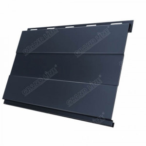 Вертикаль 0,2 prof 0,5 Satin с пленкой RAL 7024 мокрый асфальт