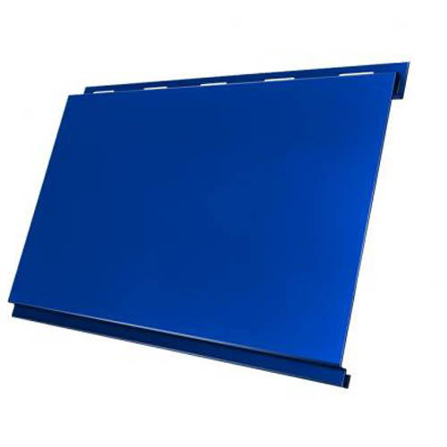 Сайдинг металлический Вертикаль 0,2 classic 0,5 Satin с пленкой RAL 5005 сигнальный синий Сайдинг металлический Вертикаль 0,2 classic 0,5 Satin с пленкой RAL 5005 сигнальный синий
