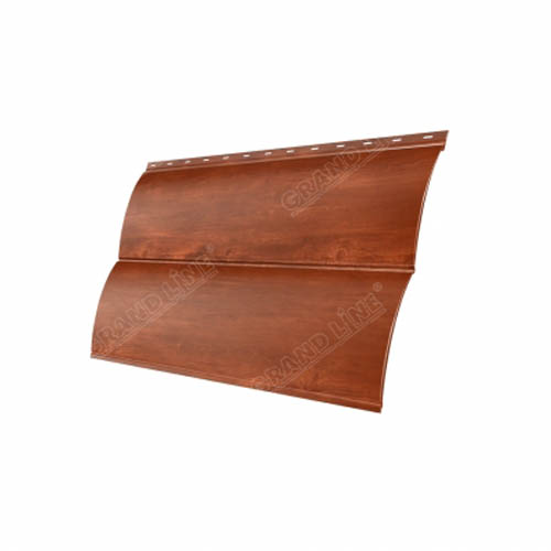 Сайдинг металлический Сталь Блок-хаус 0,390 GL 0,45 Print Twincolor с пленкой Cherry Wood Сайдинг металлический Сталь Блок-хаус 0,390 GL 0,45 Print Twincolor с пленкой Cherry Wood