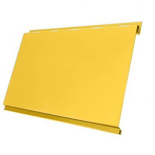 Сайдинг металлический Вертикаль 0,2 classic 0,5 Satin с пленкой RAL 1018 цинково-желтый Сайдинг металлический Вертикаль 0,2 classic 0,5 Satin с пленкой RAL 1018 цинково-желтый